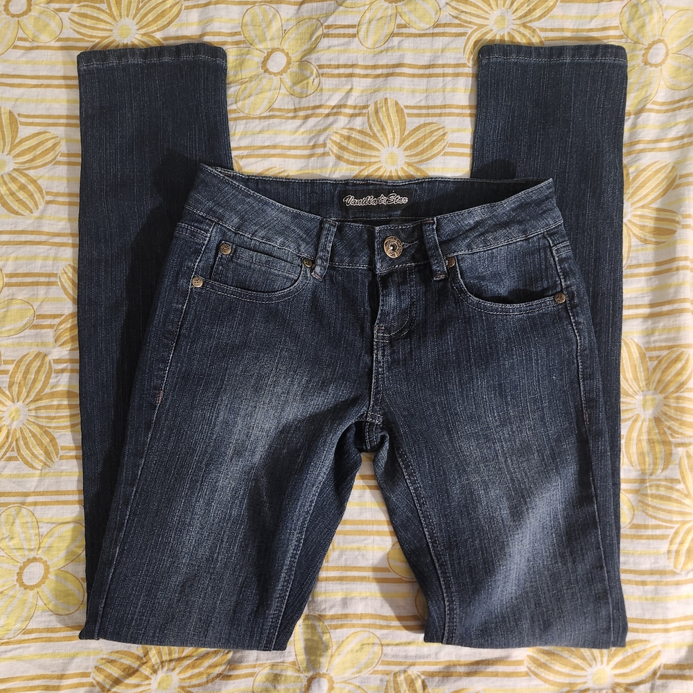 Vanilla Star Dark Blue Skinny Jeans